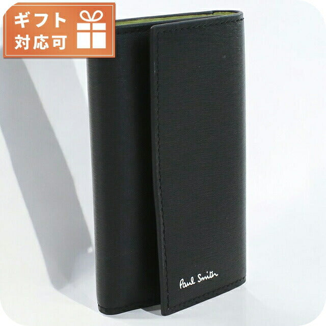 ポール・スミス 6連キーケース メンズ ブランド Paul Smith レザー イタリア M1A1981 BLACK ブラック 小物 PAUM1A1981141