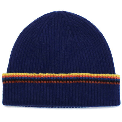 ポール・スミス ニットキャップ メンズ ブランド Paul Smith ウール100% スコットランド M1A202G ブルー系 帽子 PAUM1A202GB021