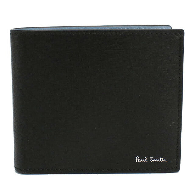 ポール・スミス 二折財布小銭入付き メンズ ブランド Paul Smith レザー イタリア M1A4833 BLACK ブラック 財布 PAUM1A4833321