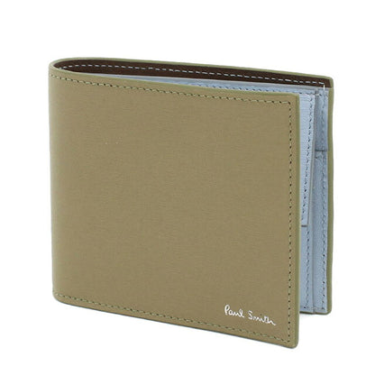 ポール・スミス 二折財布小銭入付き メンズ ブランド Paul Smith レザー M1A4833 カーキ 財布 PAUM1A4833351