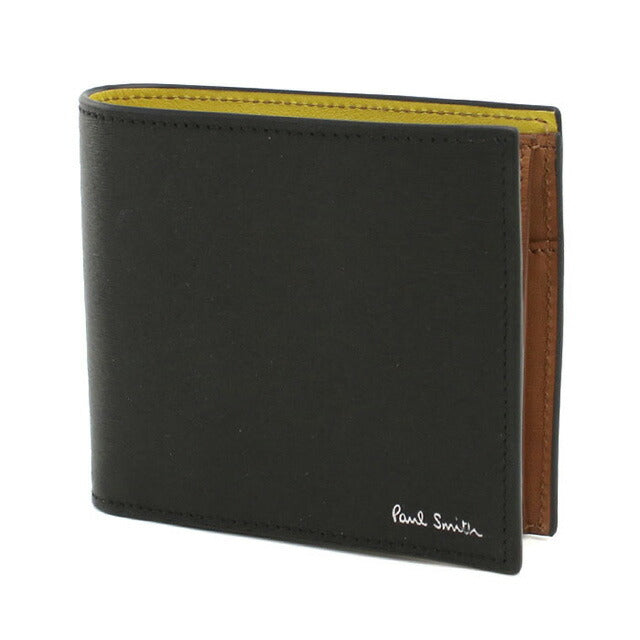 ポール・スミス 二折財布小銭入付き メンズ ブランド Paul Smith レザー M1A4833 ブラック 財布 PAUM1A4833361