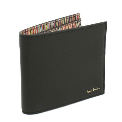 ポール・スミス 二折財布小銭入付き メンズ ブランド Paul Smith レザー M1A4833 ブラック 財布 PAUM1A4833371