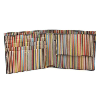 ポール・スミス 二折財布小銭入付き メンズ ブランド Paul Smith レザー M1A4833 ブラック 財布 PAUM1A4833371