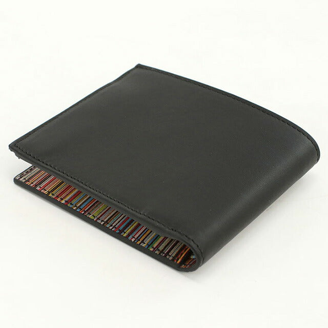 ポール・スミス 二折財布小銭入付き メンズ ブランド Paul Smith レザー M1A4833 ブラック 財布 PAUM1A4833371