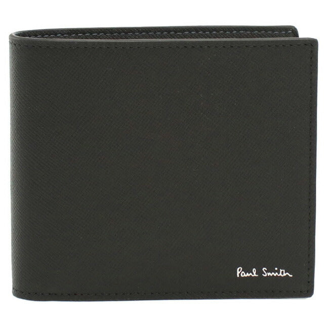 ポール・スミス 二折財布小銭入付き メンズ ブランド Paul Smith レザー M1A4833 ブラック 財布 PAUM1A4833381