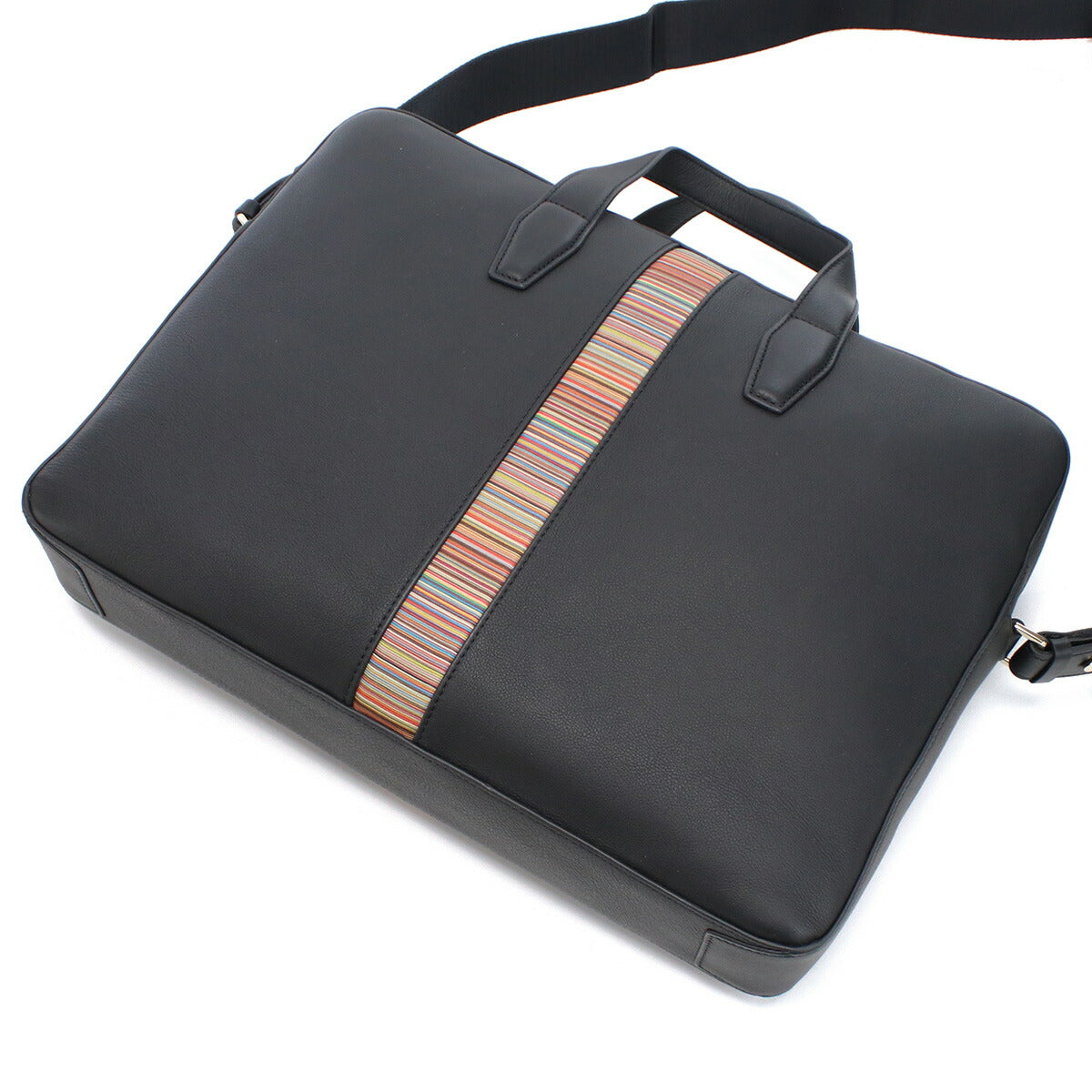 ポール・スミス ブリーフケース メンズ レザー タイ M1A6603 BLACK ブラック バッグ PAUM1A6603031