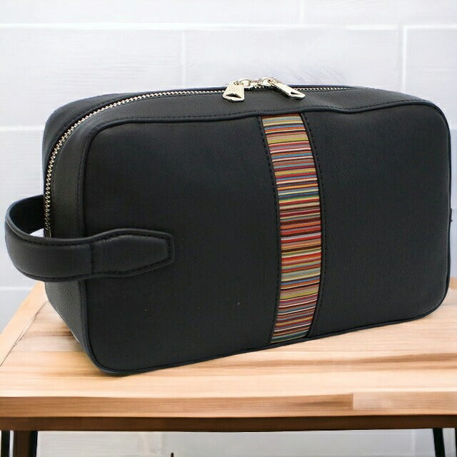 ポール・スミス セカンドバッグ メンズ ブランド Paul Smith レザー タイ M1A6606 BLACK ブラック バッグ PAUM1A6606021