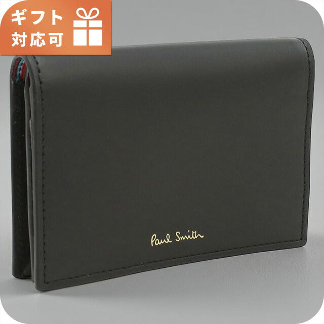 ポール・スミス 名刺入れ メンズ ブランド Paul Smith レザー M1A6758 ブラック 小物 PAUM1A6758011