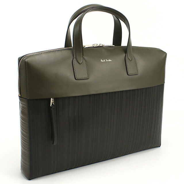 ポール・スミス ブリーフケース メンズ ブランド Paul Smith レザー タイ M1A7167 GREEN カーキ ブラック バッグ PAUM1A7167031