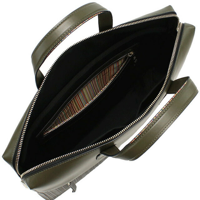 ポール・スミス ブリーフケース メンズ ブランド Paul Smith レザー タイ M1A7167 GREEN カーキ ブラック バッグ PAUM1A7167031