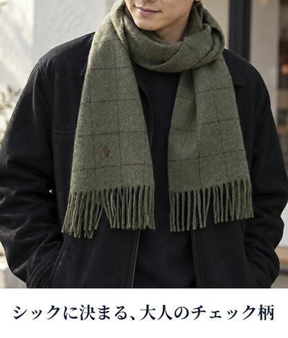 2026 最新 Polo Ralph Lauren 围巾披肩男式女式 POLO RALPH LAUREN 双面徽标格纹平纹意大利制造 PC0743 型号可供选择 PC0743