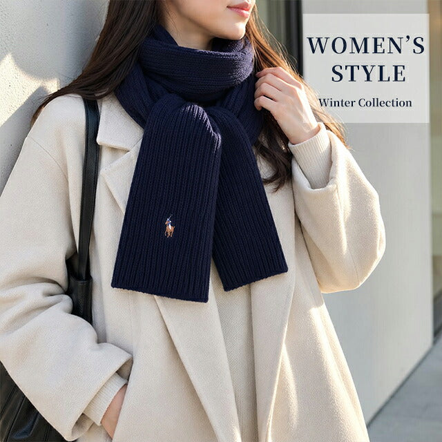 2026 最新 ポロ ラルフローレン マフラー ストール メンズ レディース ブランド POLO RALPH LAUREN ロゴ 無地 PC0972 黒 青 ネイビー グレー 選べるモデル PC0972