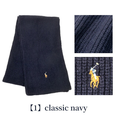 2026 最新 ポロ ラルフローレン マフラー ストール メンズ レディース ブランド POLO RALPH LAUREN ロゴ 無地 PC0972 黒 青 ネイビー グレー 選べるモデル PC0972