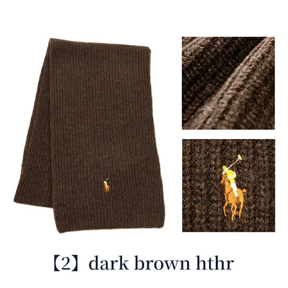 2026 最新 ポロ ラルフローレン マフラー ストール メンズ レディース ブランド POLO RALPH LAUREN ロゴ 無地 PC0972 黒 青 ネイビー グレー 選べるモデル PC0972