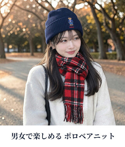2026 最新 Polo Ralph Lauren 针织帽品牌 POLO RALPH LAUREN 小熊标志一点纯色 PC1635 黑色蓝色海军灰色帽子可选型号 PC1635
