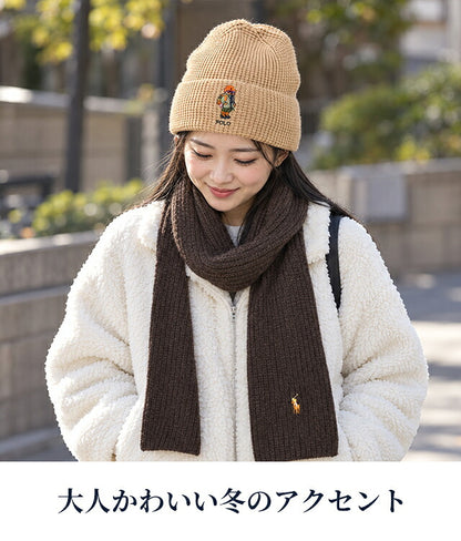 2026 最新款 Polo Ralph Lauren 针织帽男女品牌 POLO RALPH LAUREN 小熊标志 素色 PC1648 黑色绿帽子 可用型号 PC1648