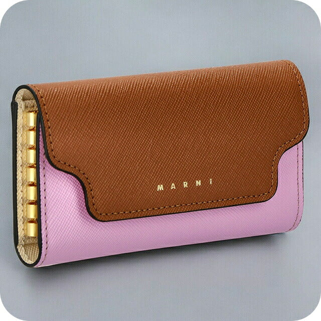 マルニ キーケース レディース ブランド MARNI PCMO0017U1-LV520 ブラウン/ピンク PCMO0017U1LV520-Z565N