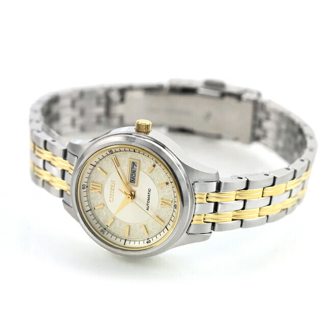 【新品】シチズン CITIZEN COLLECTION 腕時計 レディース PD7154-61P メカニカル デイ＆デイト 自動巻き（6651-21A/手巻き付き） シャンパンゴールドxシルバー/ゴールド アナログ表示 PD7154-61P: CITIZEN | シチズンウオッチ オフィシャルサイト