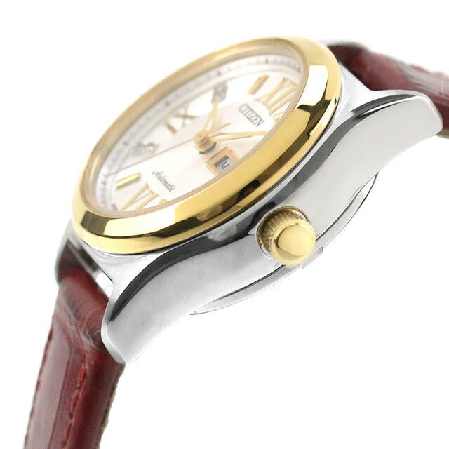 【新品】シチズン CITIZEN COLLECTION 腕時計 レディース PD7166-03A メカニカル デイ＆デイト 自動巻き（6651-21A/手巻き付き） ホワイトxレッド アナログ表示 PD7166-03A ｜ シチズン コレクション メカニカル デイ＆デイト 自動
