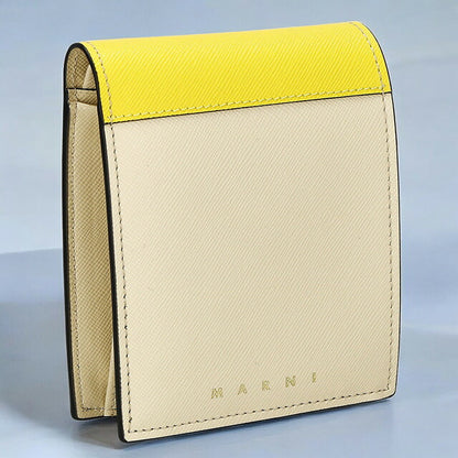 マルニ 二つ折り財布 レディース ブランド MARNI PFMI0003L0-LV520 クリーム/イエロー PFMI0003L0LV520-Z644N
