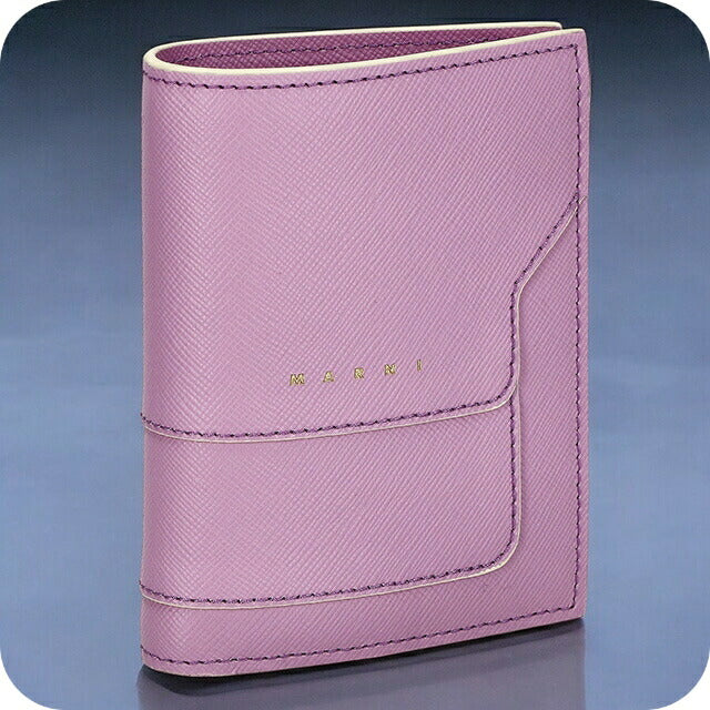 マルニ 二つ折り財布 レディース ブランド MARNI PFMOQ14U07-LV520 ライトリラ PFMOQ14U07LV520-Z617W
