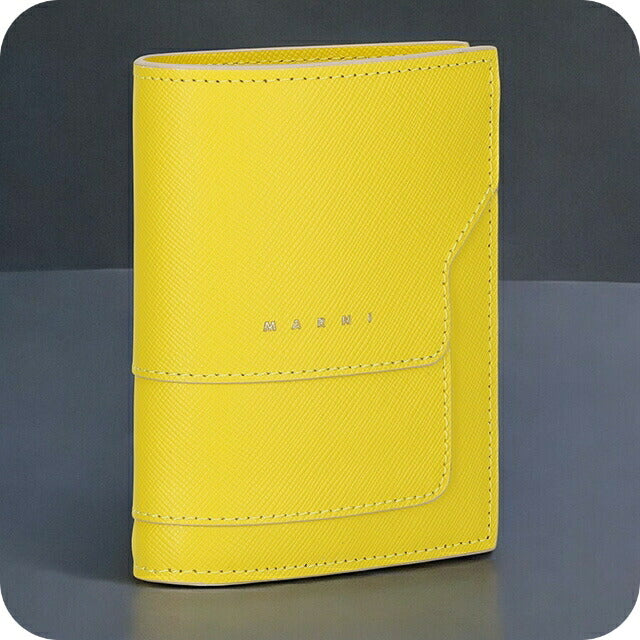 MARNIウォレット　yellow 新品☆2020AW MARNI 三つ折り財布 イエロー マルニ ミニ財布