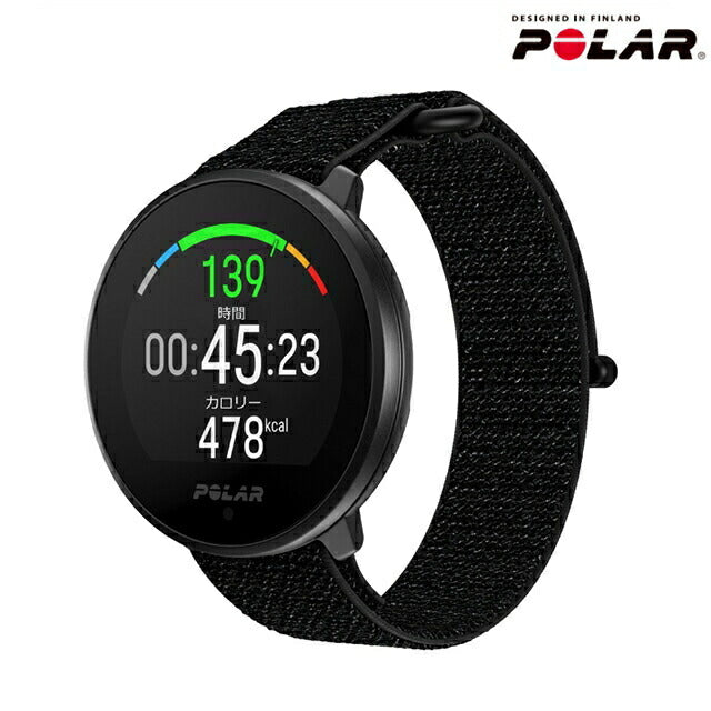 ポラール Unite フック＆ループ ブラック M-L スマートウォッチ メンズ レディース フィットネスウォッチ Bluetooth POLAR 900106604 記念品 ギフト PLR-900106604