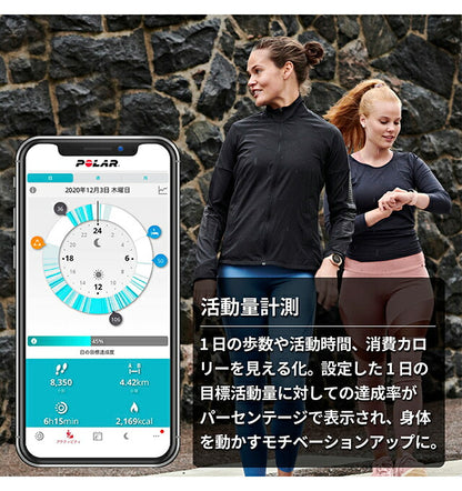 ポラール Unite フック＆ループ ブラック M-L スマートウォッチ メンズ レディース フィットネスウォッチ Bluetooth POLAR 900106604 記念品 ギフト PLR-900106604