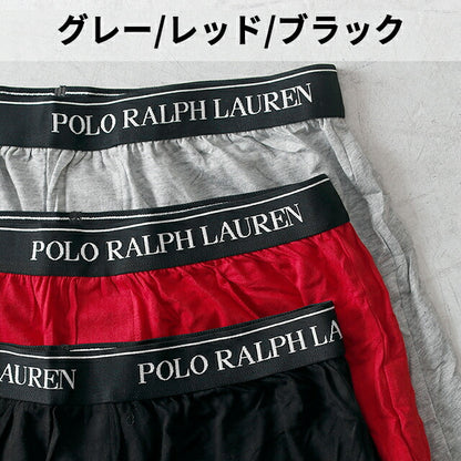 ポロ ラルフ ローレン トランクス メンズ ブランド S M L 3枚セット ワンポイント 下着 アンダーウェア 赤 黒 選べるモデル POLO-KNIT-BOXER