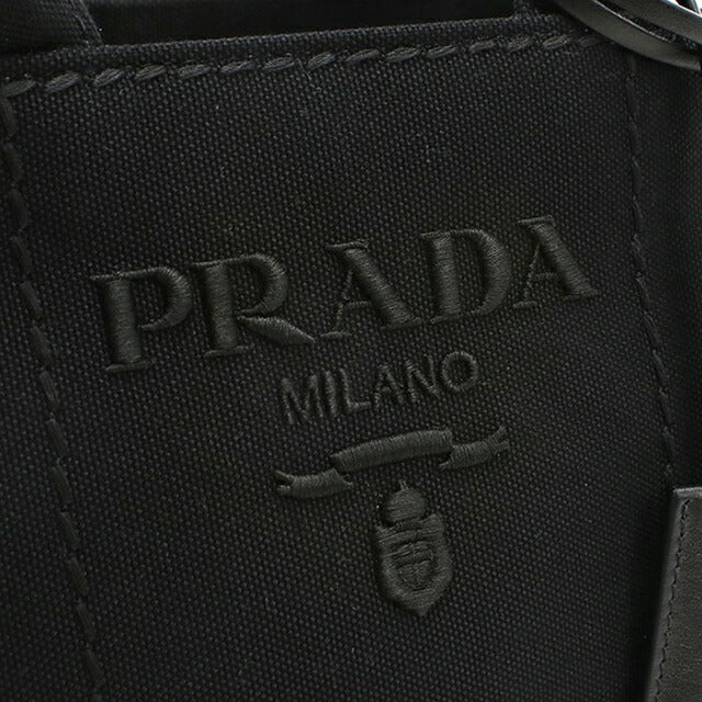 プラダ トートバッグ レディース ブランド PRADA CANAPA RICAMO 2WAY 1BA038 ブラック PRA1BA038021