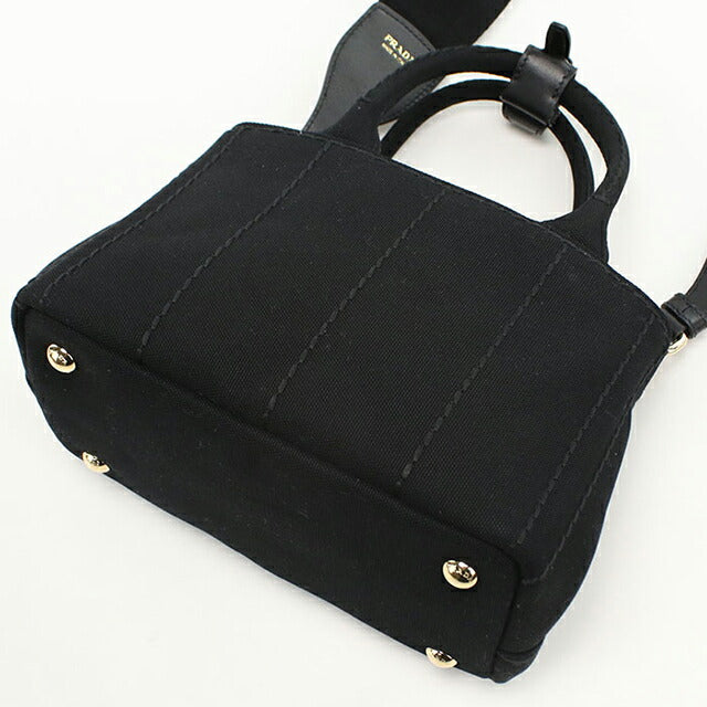 プラダ トートバッグ レディース ブランド PRADA CANAPA RICAMO 2WAY 1BA038 ブラック PRA1BA038021