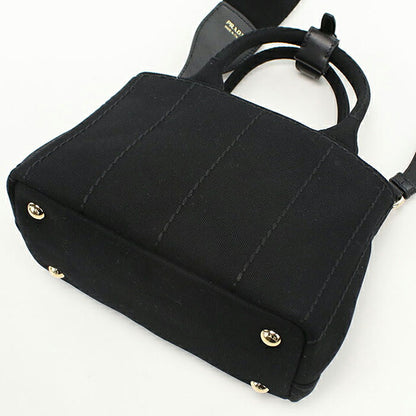 プラダ トートバッグ レディース ブランド PRADA CANAPA RICAMO 2WAY 1BA038 ブラック PRA1BA038021