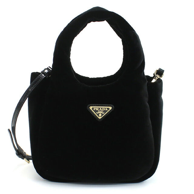 プラダ ハンドバッグ レディース ブランド PRADA VELLUTO ベルベット イタリア 1BA410 NERO ブラック バッグ PRA1BA410011