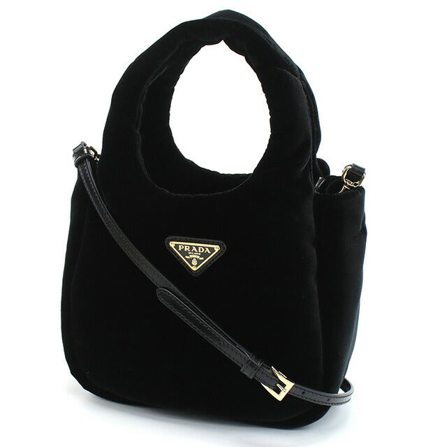 プラダ ハンドバッグ レディース ブランド PRADA VELLUTO ベルベット イタリア 1BA410 NERO ブラック バッグ PRA1BA410011
