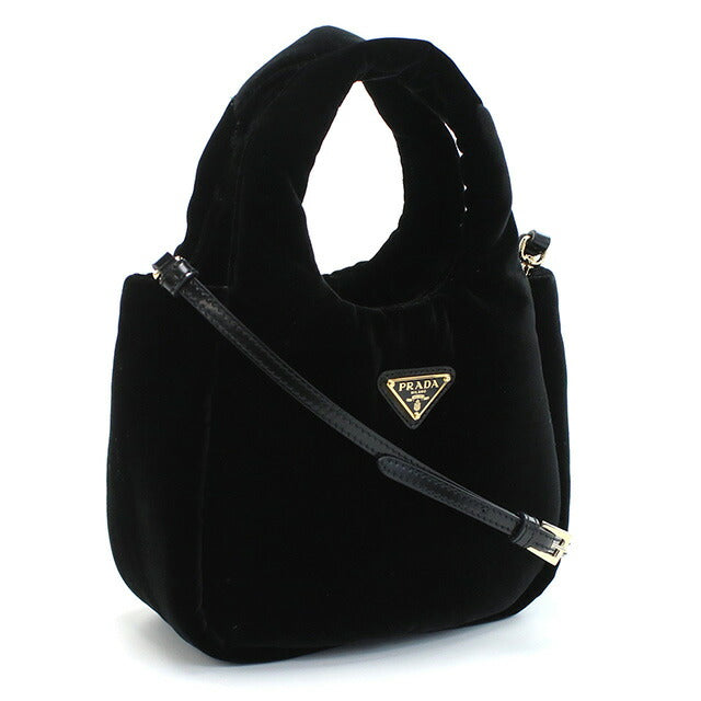 プラダ ハンドバッグ レディース ブランド PRADA VELLUTO ベルベット イタリア 1BA410 NERO ブラック バッグ PRA1BA410011