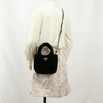 プラダ ハンドバッグ レディース ブランド PRADA VELLUTO ベルベット イタリア 1BA410 NERO ブラック バッグ PRA1BA410011