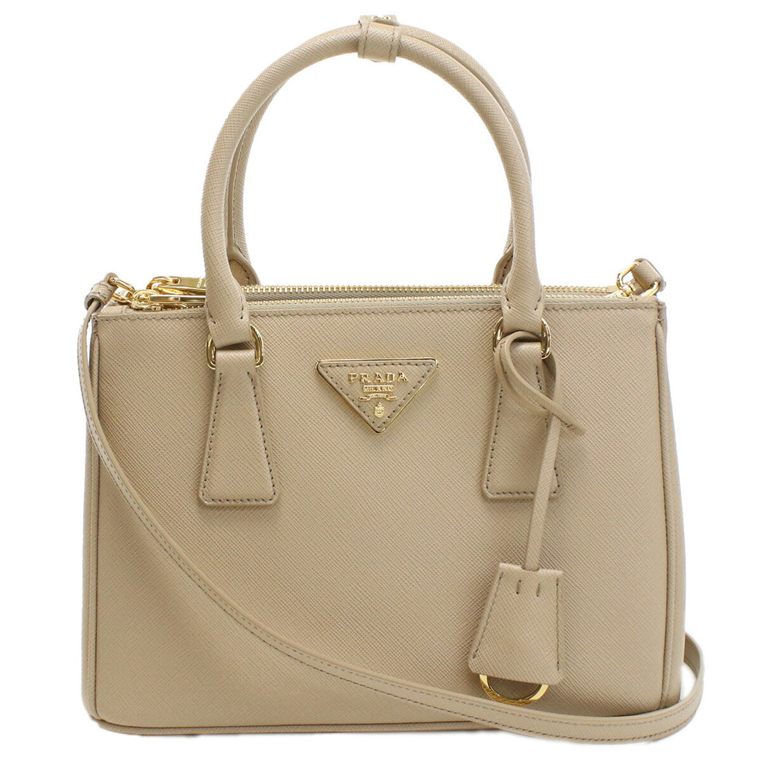 プラダ ハンドバッグ レディース SAFFIANO LUX レザー イタリア 1BA896 SABBIA ベージュ系 バッグ PRA1BA896051