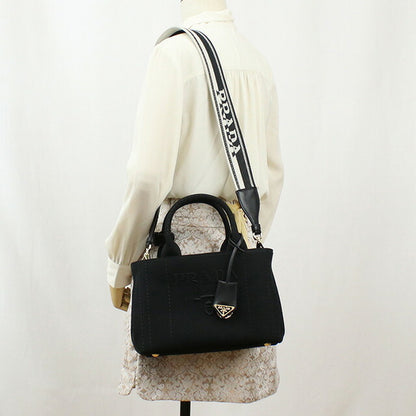 プラダ トートバッグ レディース ブランド PRADA CANAPA RICAMO キャンバス イタリア 1BG464 NERO ブラック バッグ PRA1BG464011