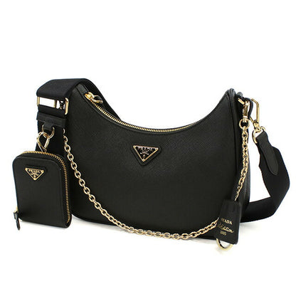 プラダ 斜め掛け ショルダーバッグ レディース ブランド PRADA レザー イタリア 1BH204 NERO ブラック バッグ PRA1BH204021