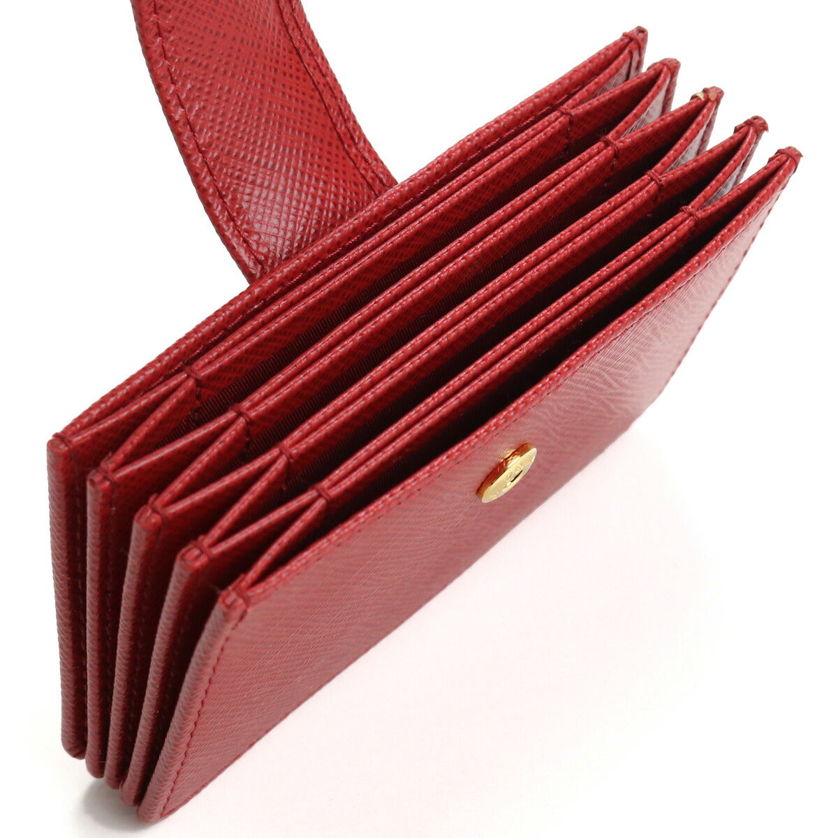 プラダ カードケース レディース SAFFIANO METAL レザー イタリア 1MC211 FUOCO レッド系 財布 PRA1MC211041
