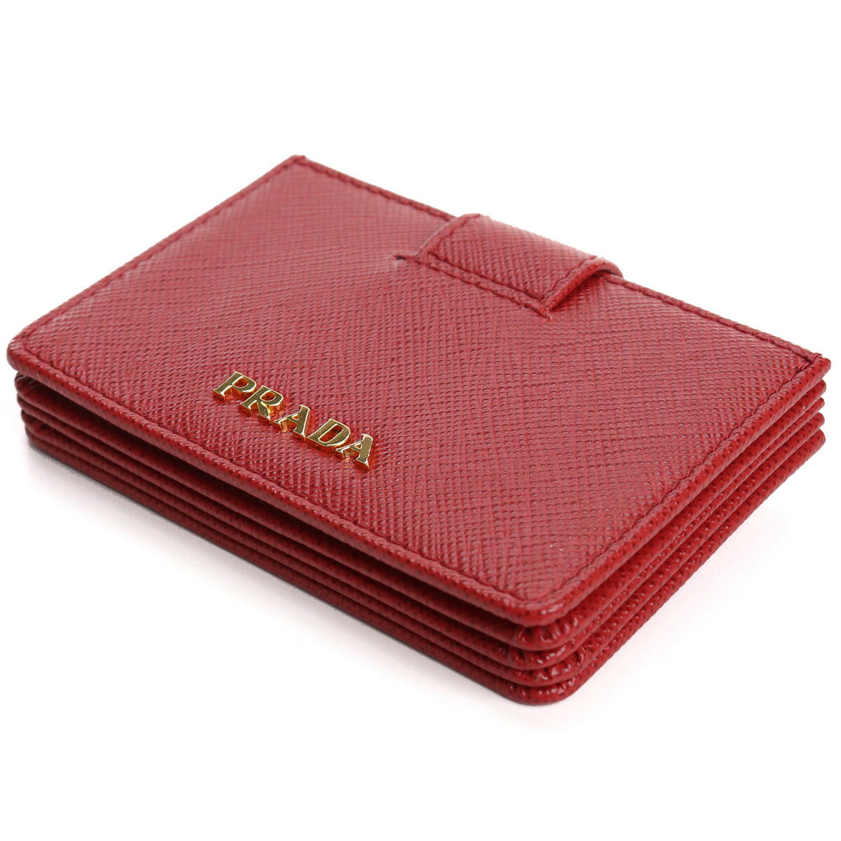 プラダ カードケース レディース SAFFIANO METAL レザー イタリア 1MC211 FUOCO レッド系 財布 PRA1MC211041