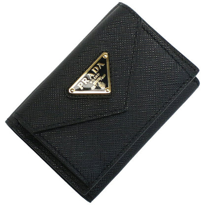 プラダ 三折財布小銭入付き レディース ブランド SAFFIANO TRIANGOLO レザー イタリア 1MH021 NERO ブラック 財布 PRA1MH021051