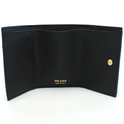 プラダ 三折財布小銭入付き レディース ブランド SAFFIANO TRIANGOLO レザー イタリア 1MH021 NERO ブラック 財布 PRA1MH021051