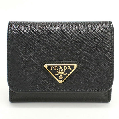 プラダ 三折財布小銭入付き レディース ブランド PRADA イタリア 1MH044 NERO ブラック 財布 PRA1MH044011