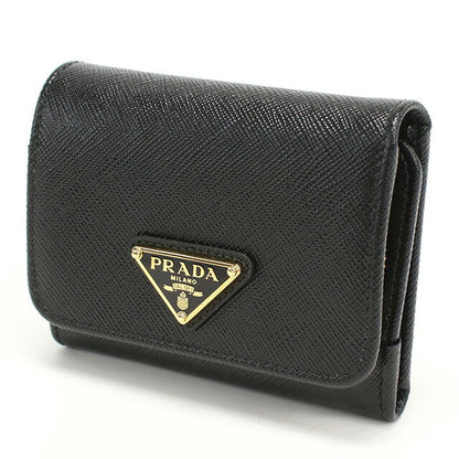 プラダ 三折財布小銭入付き レディース ブランド PRADA イタリア 1MH044 NERO ブラック 財布 PRA1MH044011