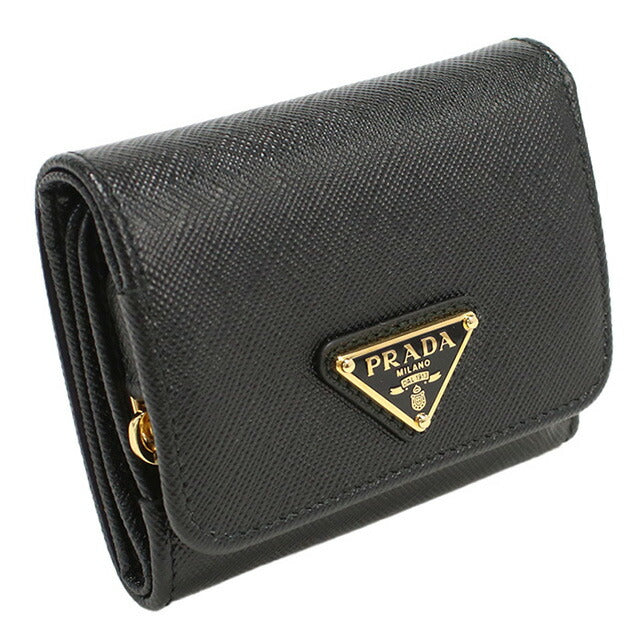 プラダ 三折財布小銭入付き レディース ブランド PRADA イタリア 1MH044 NERO ブラック 財布 PRA1MH044011