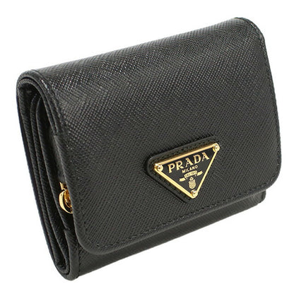 プラダ 三折財布小銭入付き レディース ブランド PRADA イタリア 1MH044 NERO ブラック 財布 PRA1MH044011