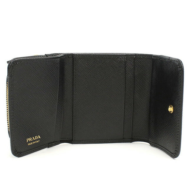 プラダ 三折財布小銭入付き レディース ブランド PRADA イタリア 1MH044 NERO ブラック 財布 PRA1MH044011