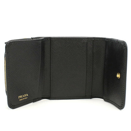 プラダ 三折財布小銭入付き レディース ブランド PRADA イタリア 1MH044 NERO ブラック 財布 PRA1MH044011