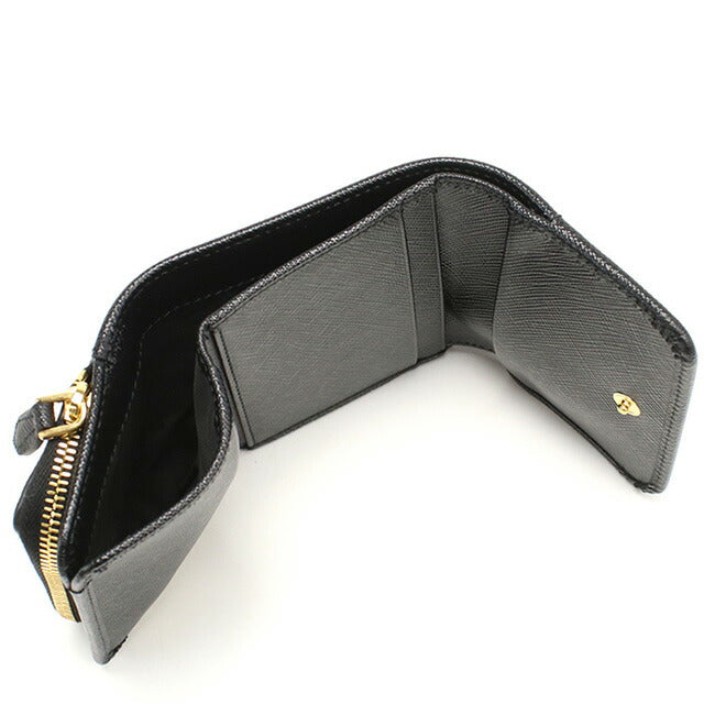 プラダ 三折財布小銭入付き レディース ブランド PRADA イタリア 1MH044 NERO ブラック 財布 PRA1MH044011